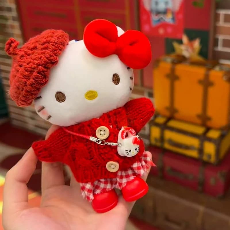 Animazione Hello Kitty cosplay dress-up cartone animato peluche bambola pendente bambola di pezza in cotone PP Portachiavi Kawaii regalo di festa
