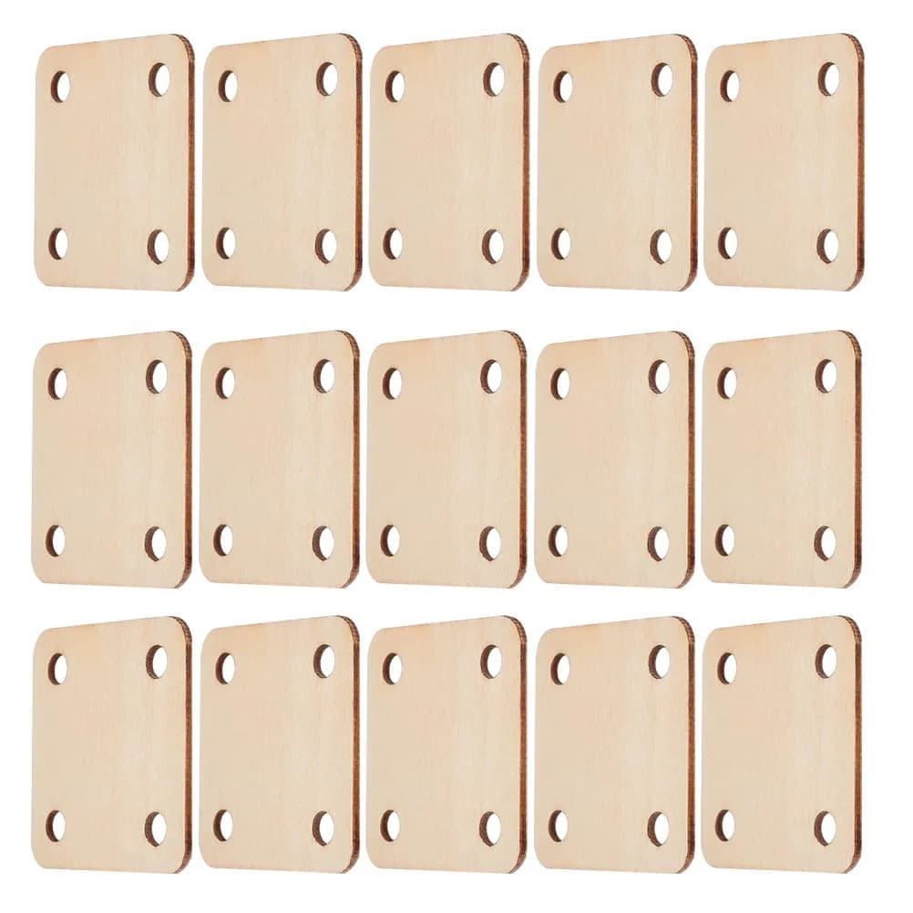 36Pcs Weaving Loom 4 Hole Blank Wooden Cards Quick Easy DIY Craft Projects Desktop Knitting Loom Set Weaving Tools