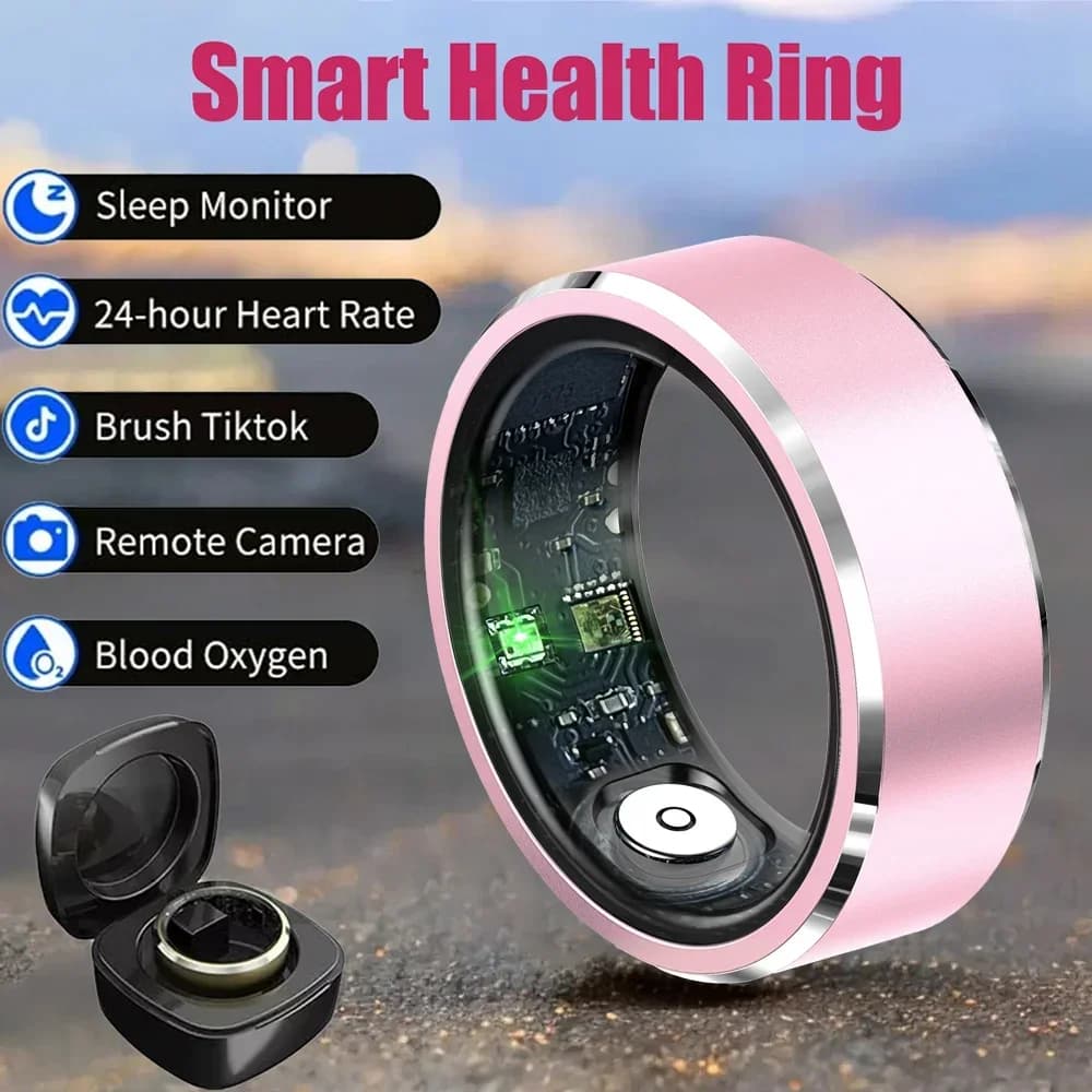 For HUAWEI XIAOMI SAMSUNG Smart Ring Man, Heart Rate Blood Pressure Monitor Smartring for Women Sleep Fitness Tracker New