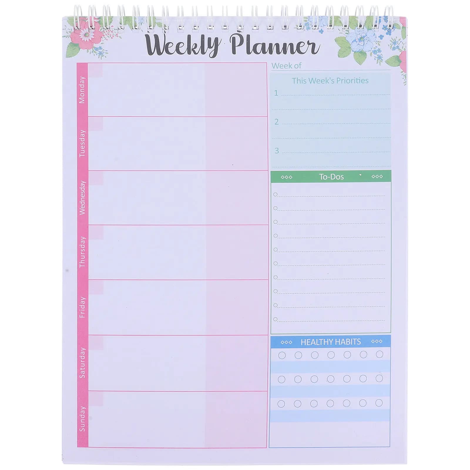 Agenda Portatile Giornaliera, Organizer Settimanale, Blocco Note per Ufficio, Quaderno per Scrittura e Pianificazione