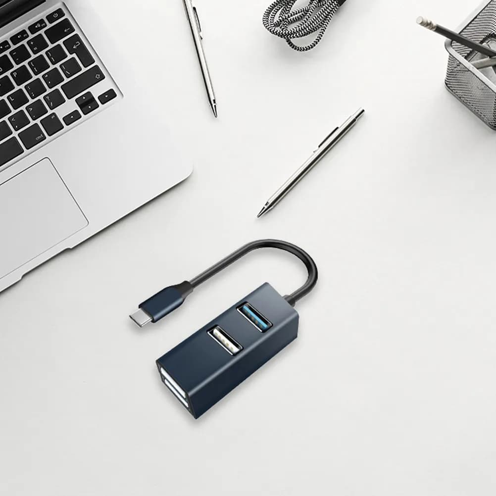 Hub di espansione USB-C a 4 porte, adattatore USB 3.0 da 5 Gbps per trasferimento dati, per laptop, hub USB multi-porta, supporto dock, accessori per computer