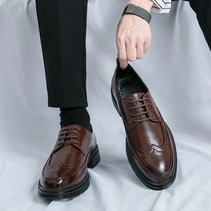 Scarpe eleganti Oxford da uomo Scarpe formali classiche con lacci