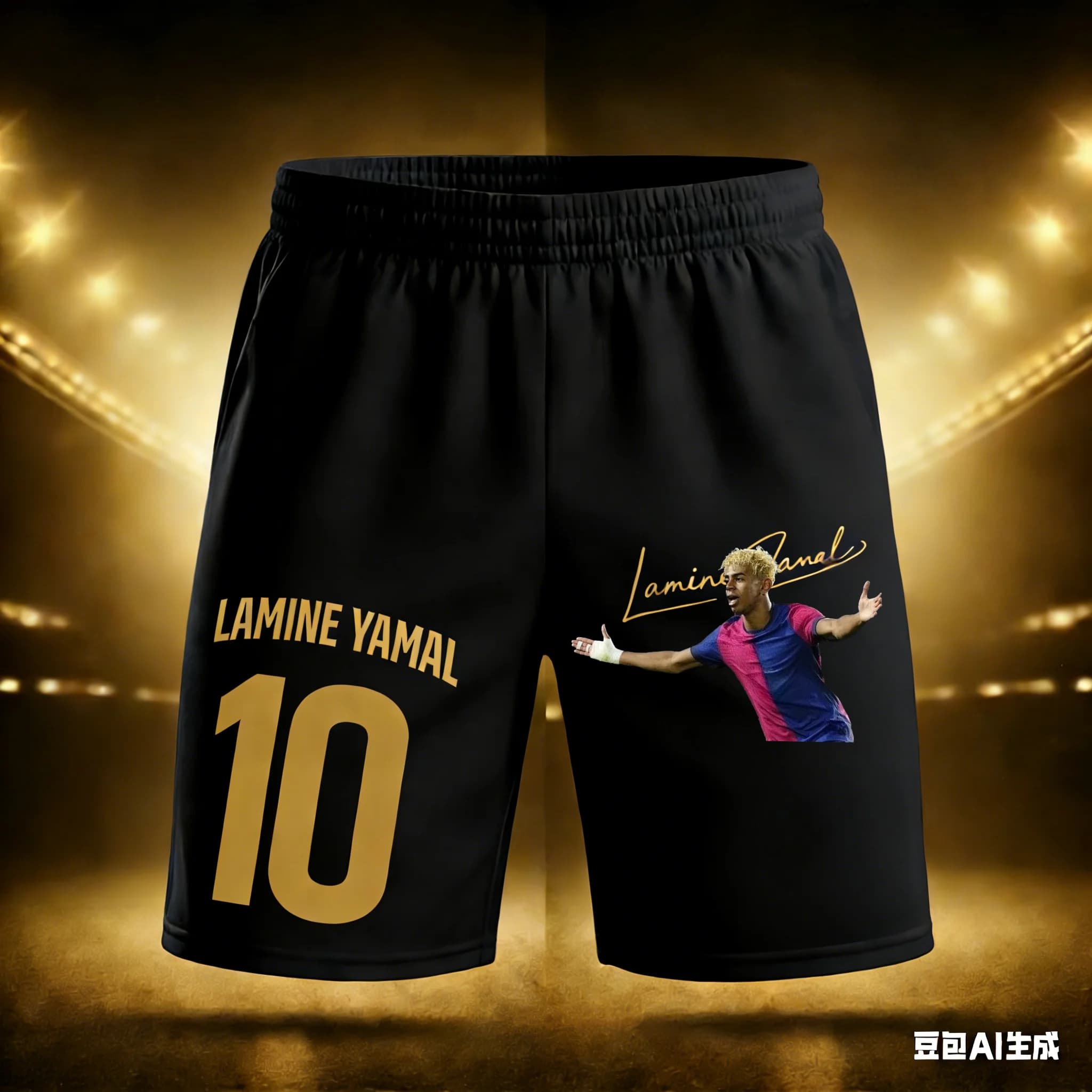 2026 Summer Fashion New AI Yamal No.10 Shirt 3D Fitness Training Competition Quick Drying Sportswear Summer Men's Shorts Large