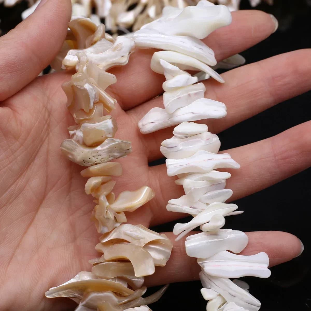 18-25mmGrande bianco kaki conchiglia irregolare perla d'acqua dolce naturale squisita creazione di gioielli fai da te collana braccialetto orecchini accessorio
