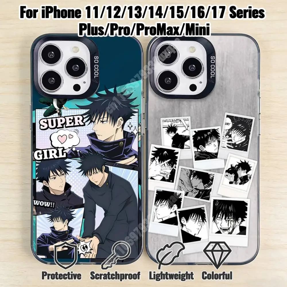 M-Megumi Fushiguro-S Anime Phone Case for iPhone 17 16 15 14 13 12 11 Pro Plus Max Mini X XS Silicone Hard Cover