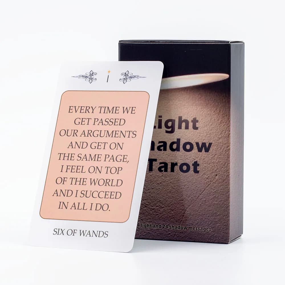 Luce Ombra Tarocchi Gioco Da Tavolo 78 Carte Versione Inglese Oracoli Mazzo Divinazione Mistica Per Riunioni di Famiglia 10.3*6 CM