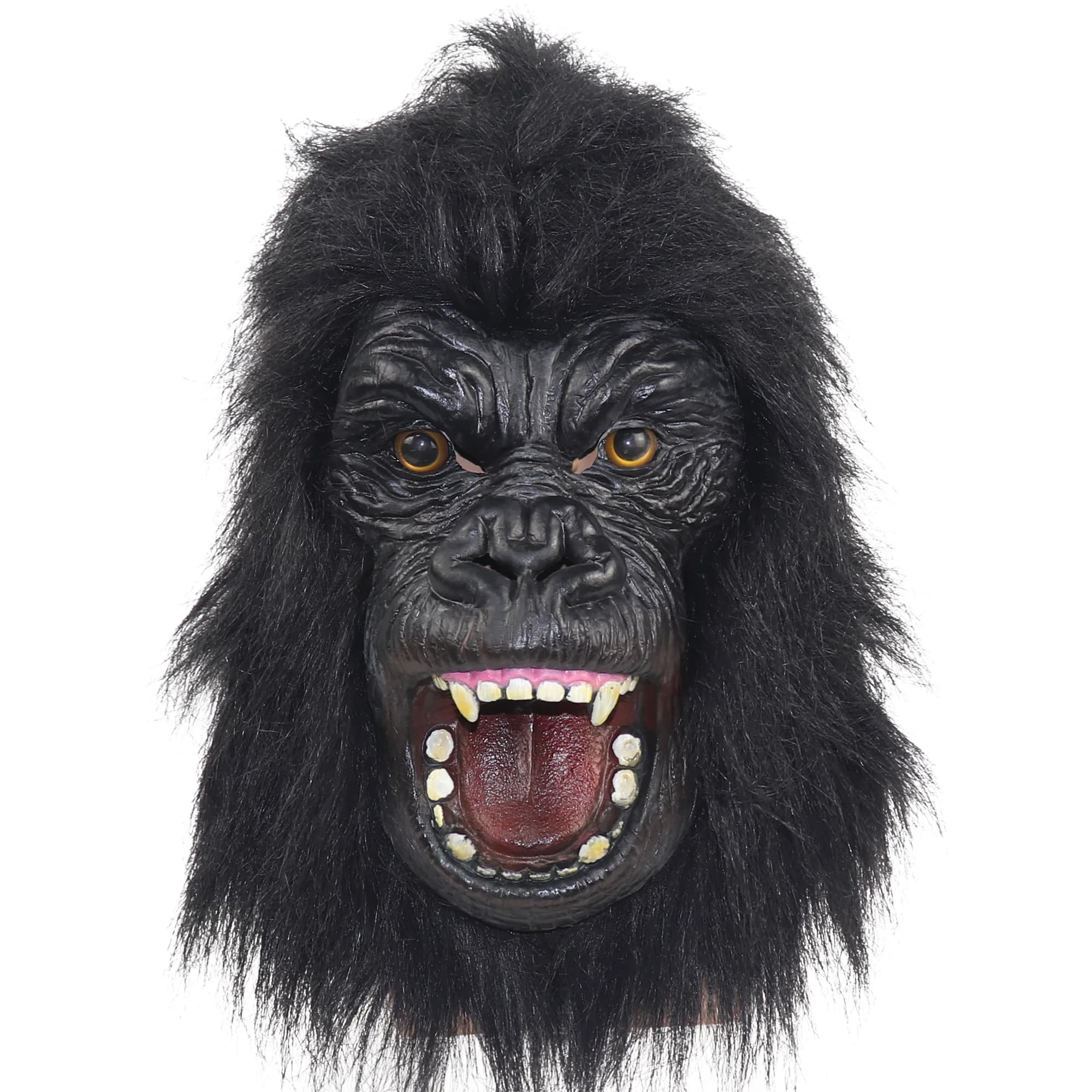 Vivido King Kong Gorilla Mask Horror Monster Maschera in lattice con parrucca Costume cosplay di Halloween Prop Festa di carnevale Casa stregata Deco