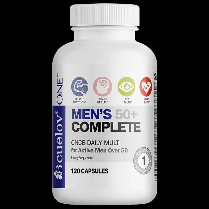 Multivitamin for Men 50+ - Heart Health Supplement - with Zinc, Vitamin A, B, C, D3 and E - Supports Brain Memory and Health