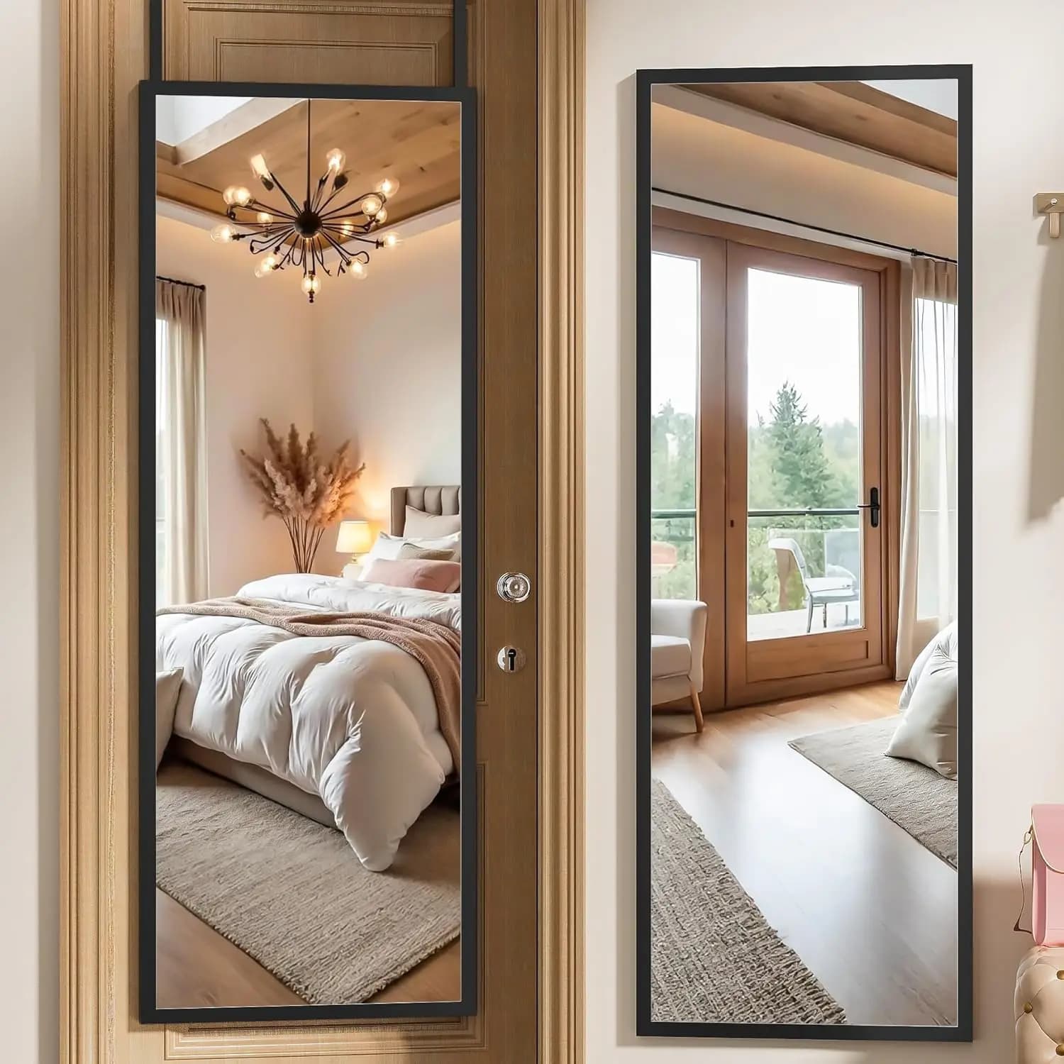 Specchio a figura intera da appendere sopra la porta 51"x18" - Grande specchio da parete per camera da letto, soggiorno, bagno
