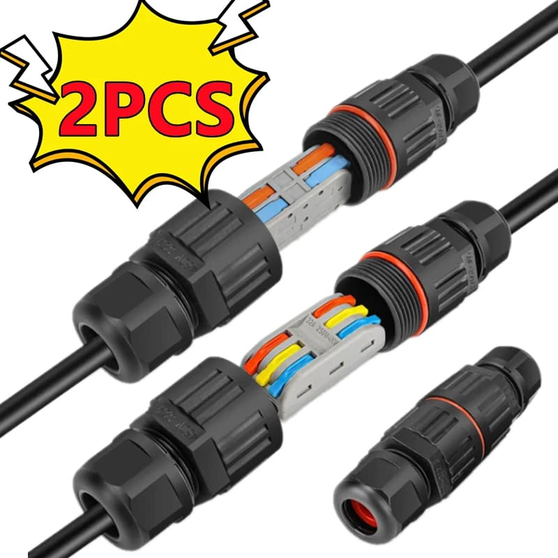New 2/1PC IP68 Waterproof Common Wire Connector Quick Connection Connector 2/3 Spilles Less HA CONDOTTO Lamp Wiring Terminal Waterproof Exterior