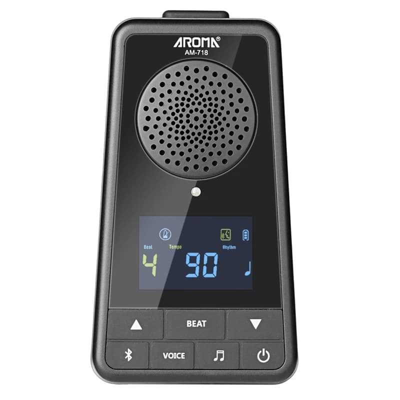AROMA AM-718 Electronic Metronome Rechargeable Vocal Metronome and Bluetooth Speaker for Piano Guitar Drum Violin