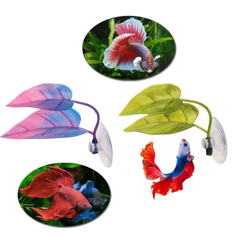 Artificial Aquatic Plant Aquarium Landscaping Betta Fish Resting Spawning Leaves Decor
