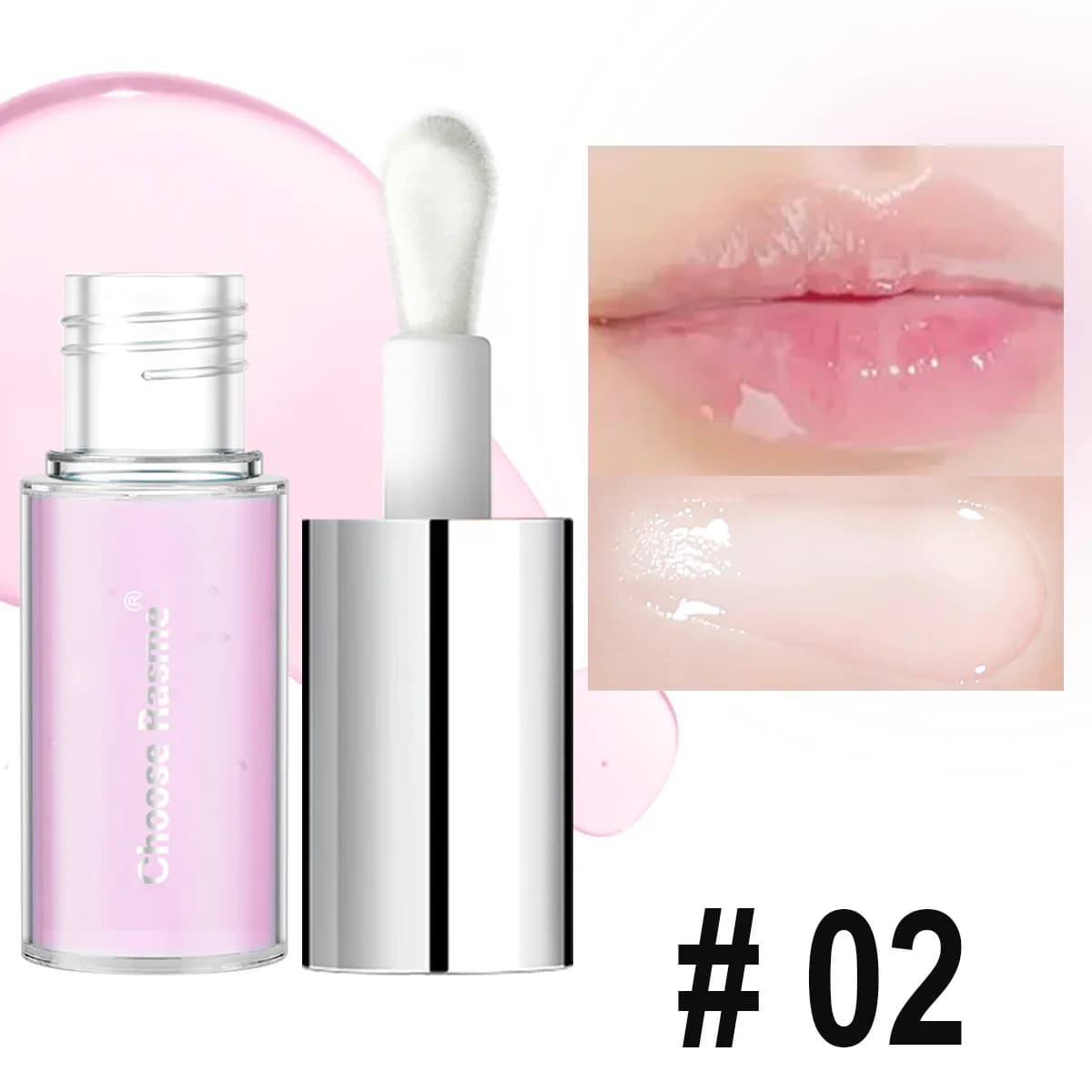 Coconut Flavored Lip Gloss Large Brush Head Mirror Pearl Moisturizing Fine Shimmering Transparent Water Lip Tint Waterproof Make