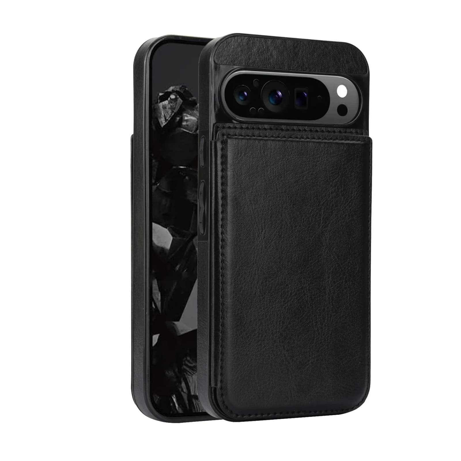 Custodia a portafoglio con porta carte in pelle per Google Pixel 10 Pro XL 9A 9Pro 8A 8 Pro, custodia per telefono con cavalletto tascabile per carte sottili Funda