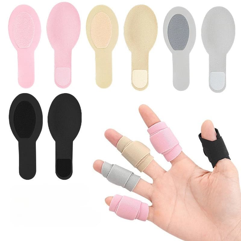 5pcs Finger Protection Straps Velcro Adjustment Convenient Finger Cover Protection Strap Universal for Ten Fingers Reusable