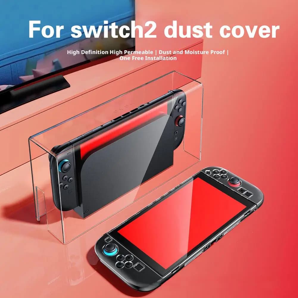 1 pz scatola base trasparente per console di gioco Switch 2 custodia protettiva in acrilico impermeabile antipolvere per host accessori da gioco