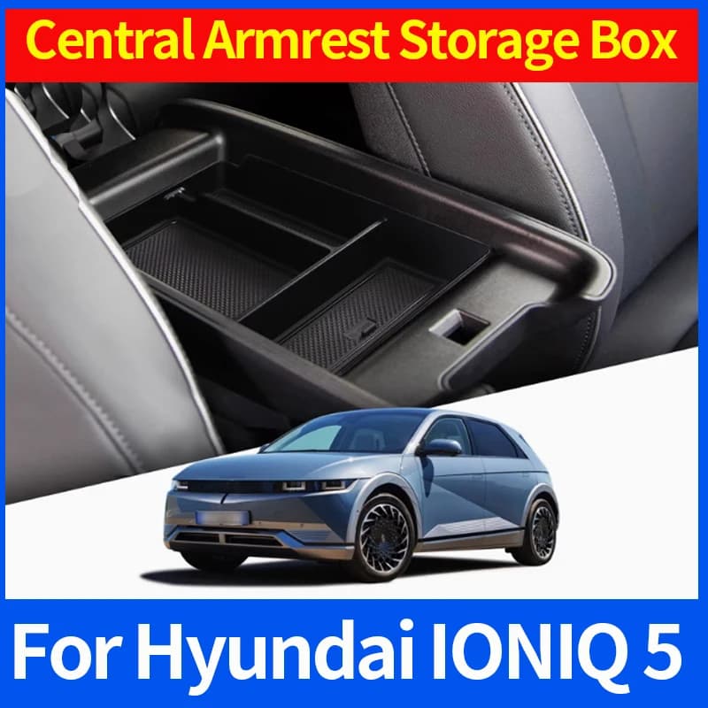 Per Hyundai IONIQ 5 Scatola portaoggetti per bracciolo centrale per auto Console centrale Vassoio Organizzatore Accessori interni Riordino