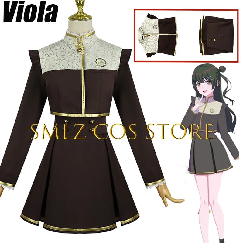 MewType Fujiko Viola Cosplay BanG Dream! Mita Viola Clematiscos Costume Woman School Uniform Suit Halloween AniMuse