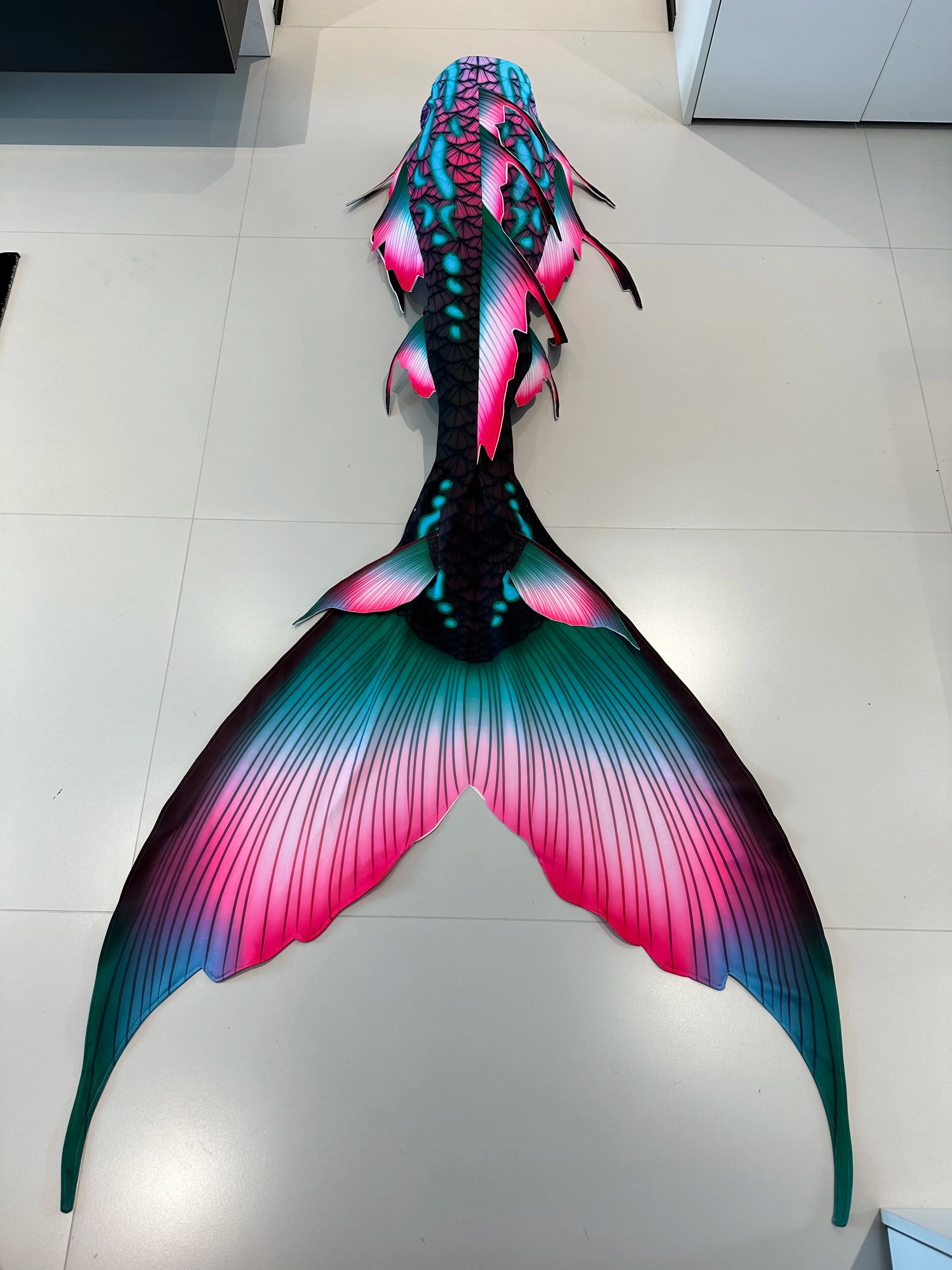 New Flower Green Mermaid Tail Aquarium Mermaid Performance Shooting Aquarium Mermaid Training Tail Free Diving Tail