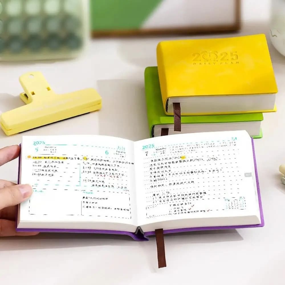 Mini taccuino portatile quadrato efficienza tascabile programma libro in pelle PU gestione del tempo pianificatore giornaliero studente