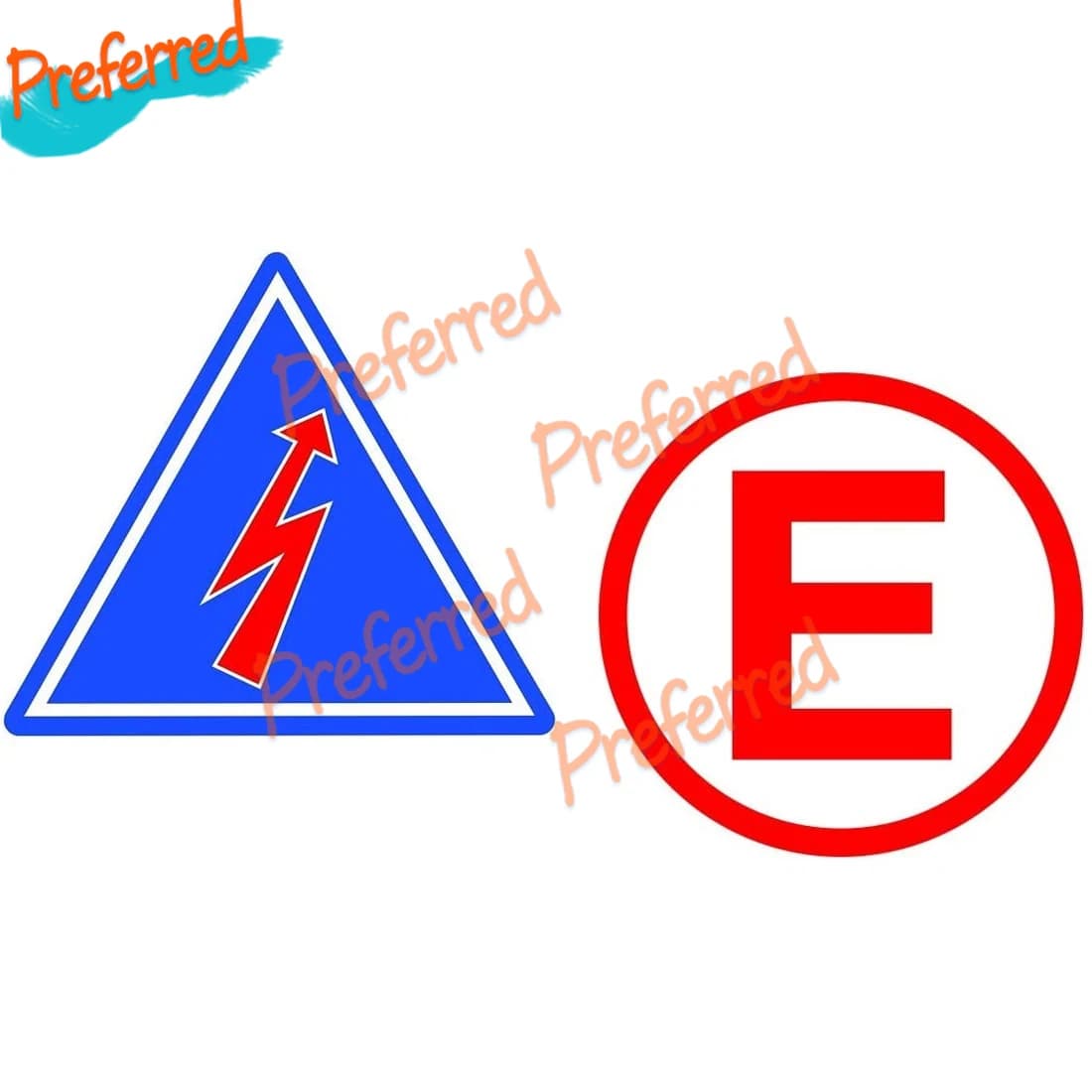 High Quality Racing Stickers E Electric Arrow Emergency Racing Racing Car Motorsport Vinyl Decal Die-Cut Waterproof PVC