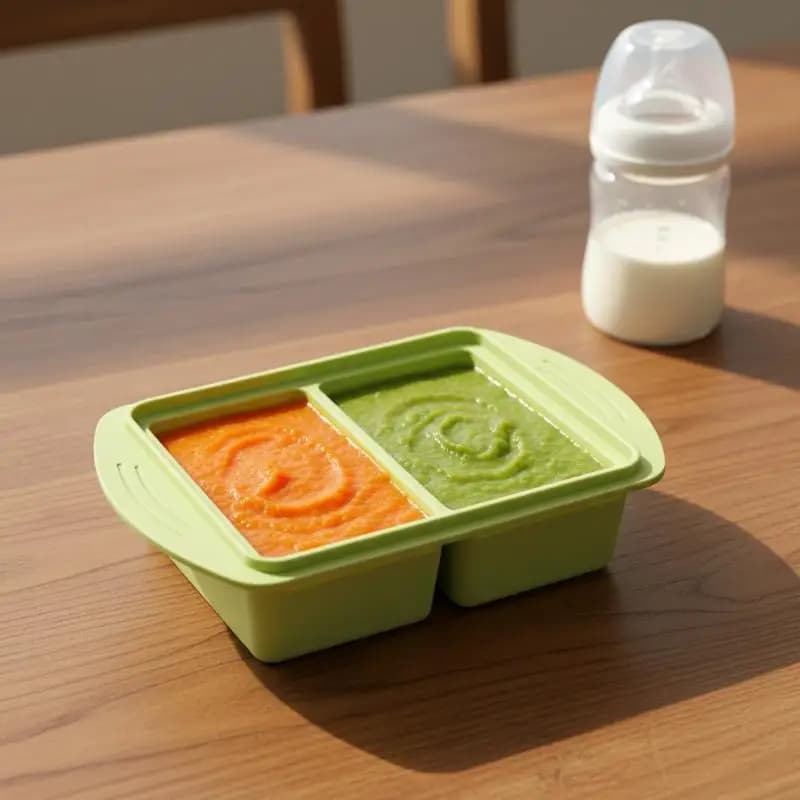 Silicone Ice Cube Mold with Lid for Efficient Freezing Double Compartment for Kitchen and Bar