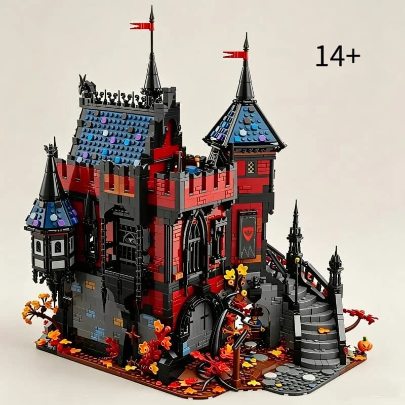 In Stock 4056pcs Vampire House Model 910049 Building Blocks Street View Castle Assemble Bricks Toy For Festival Birthday Gifts