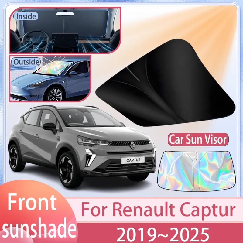 Car Front Windshield Sunshade For Renault Captur 2019~2025 2024 2023 Windshield Sunshade Cover Anti UV Protection Accessories