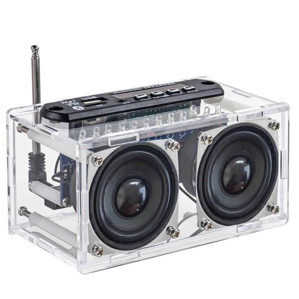 NUOVO Kit altoparlante Bluetooth fai-da-te con radio FM 87,5-108MHZ Progetto di saldatura fai-da-te Pratica Kit elettronico Assemblaggio di saldatura TF U Disco