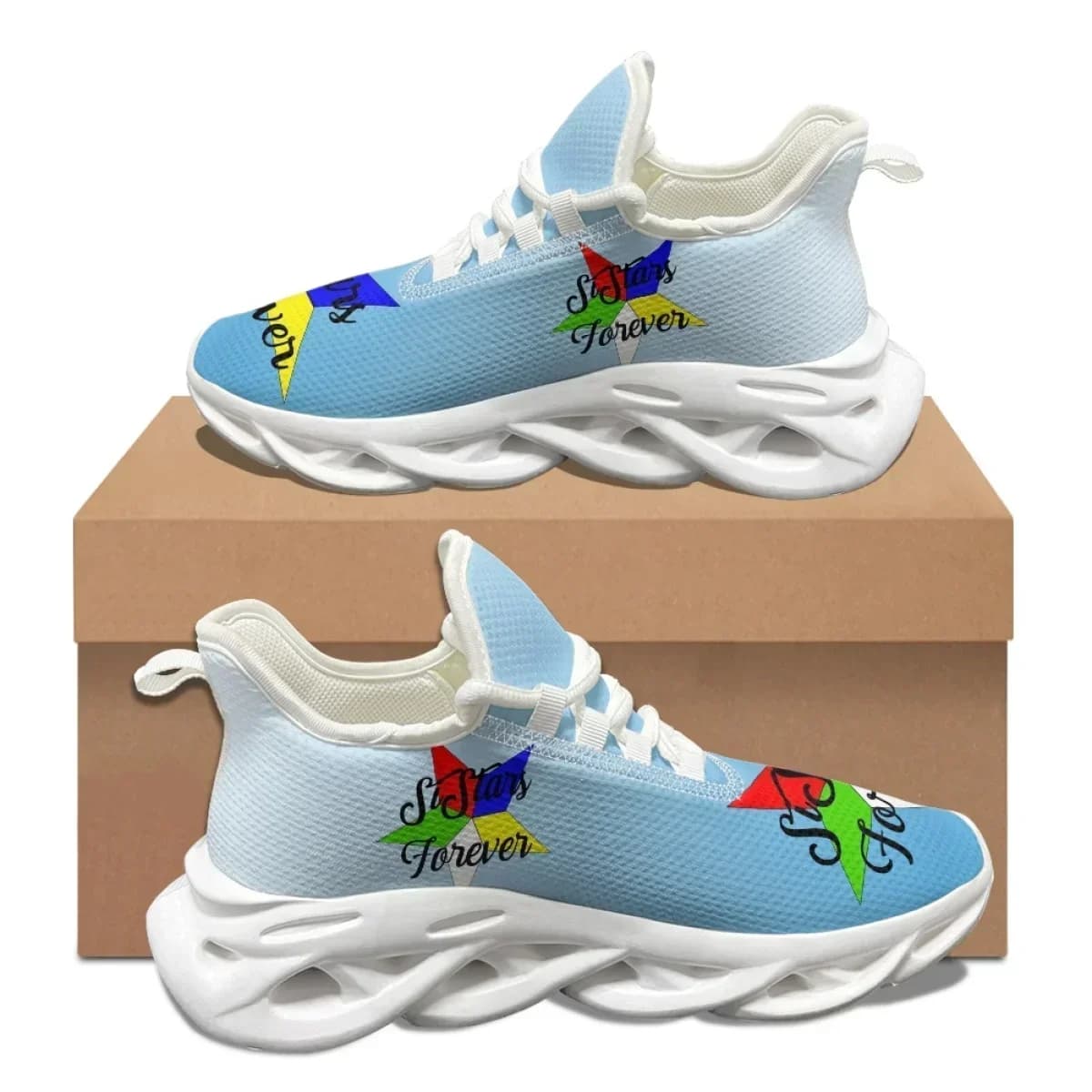 Sky Blue Pentagram OES Pattern New Couple Shoe Autumn Winter Tennis Sneakers Work Hospital Woman Jogging Lightweight Footwear