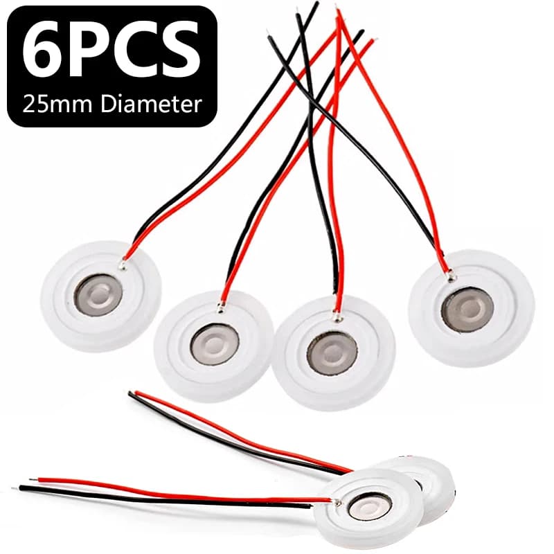 6 pz/lotto dischi in ceramica Fogger per nebulizzatore ad ultrasuoni da 25mm con accessori per umidificatore con filo e anello di tenuta
