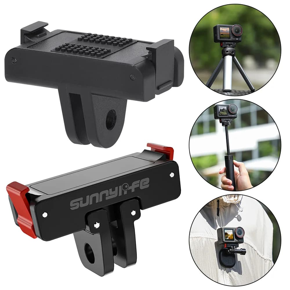 Magnetic adapter for sports camera adapter for two aluminium alloy quick release claws for DJI Osmo Action 5 Pro/4/3/2 camera accessories