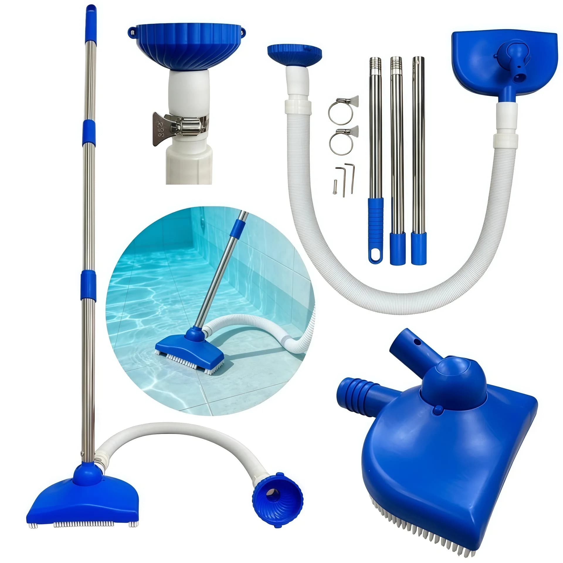 Swimming pool automatic vacuum cleaner, swimming pool cleaning brush, water circulation automatic vacuum cleaning tool