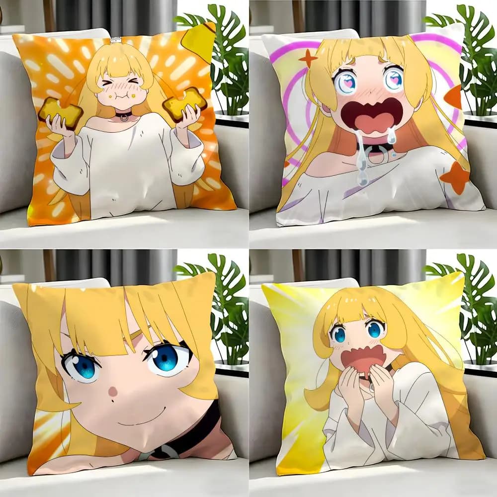 Anime Tis Time for Torture, Princess Set di 4 fodere per cuscini 50x50 45x45 40x40, federe decorative per divano e arredamento casa