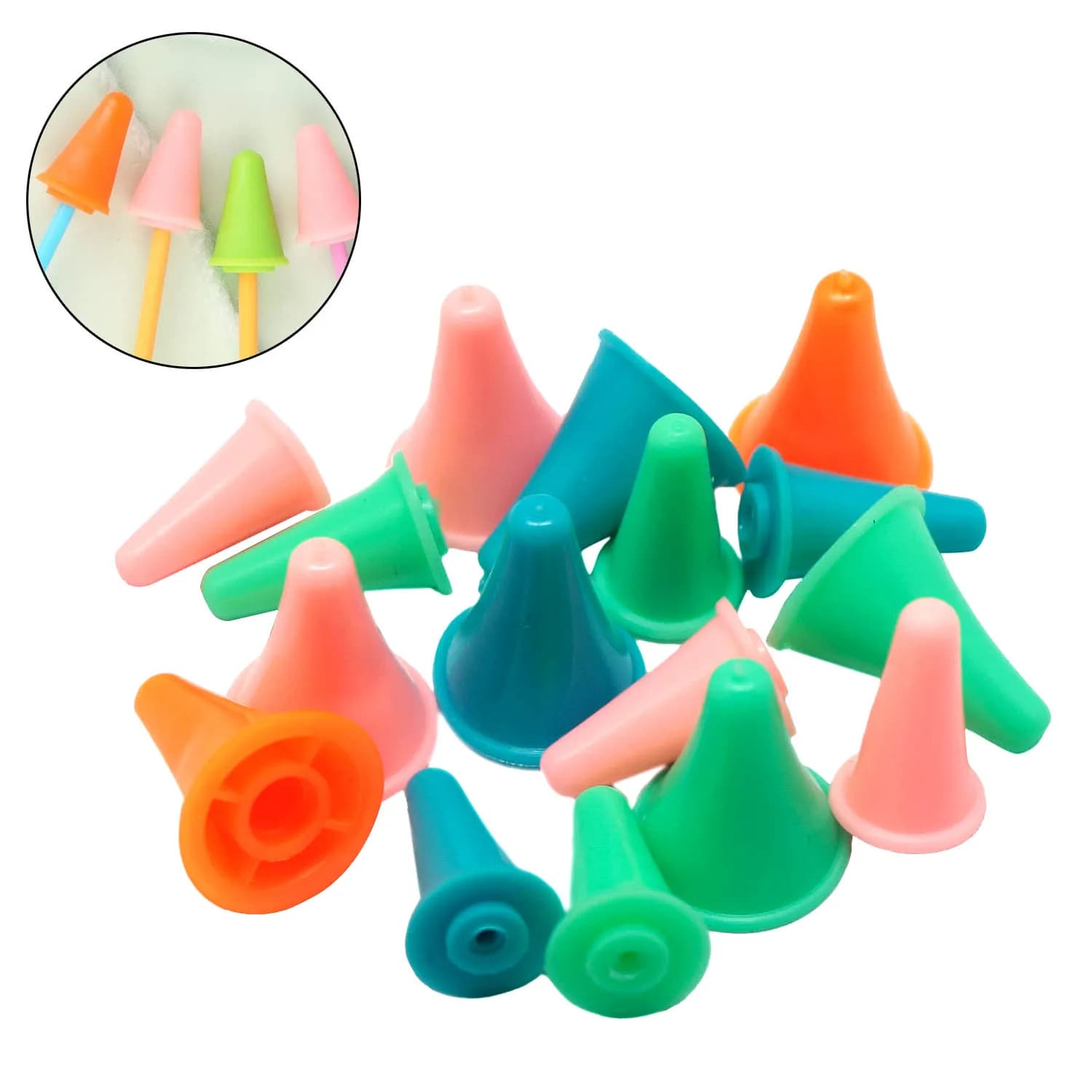 16 PCS Knitting Needles Point Protectors/Stoppers, Include 8Small & 8Large, Knit Needle Tip Covers for Beginners Knitting Craft