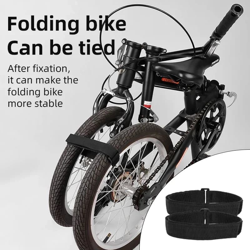 Cinghie di fissaggio resistenti e sicure per biciclette pieghevoli Cinghie regolabili in velcro Accessori per biciclette