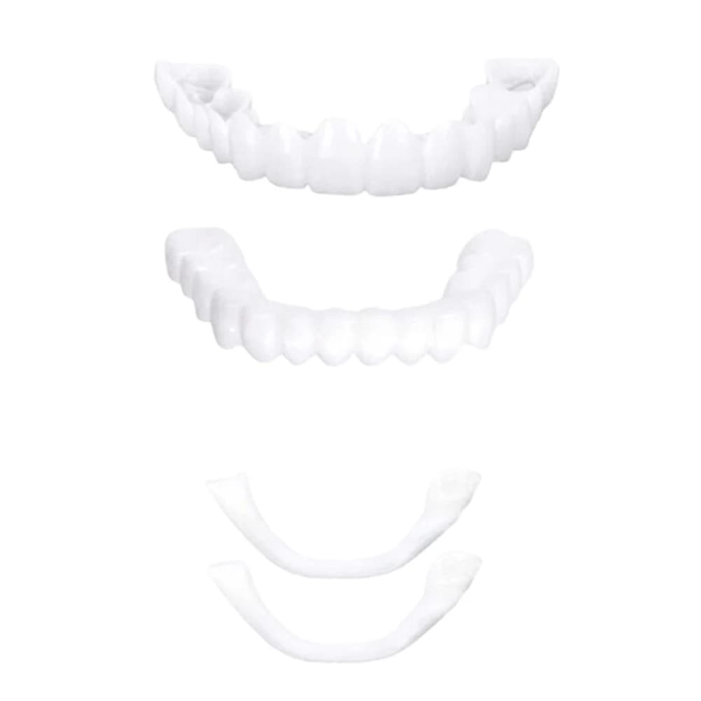 3 sets of unisex soft prostheses with case, natural teeth to wear every day adjustable and comfortable
