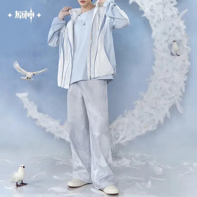 [Genuine] miHoYo Game Columbina Trousers Genshin Impact Columbina Theme Printed Casual Pants Clothing Jeans Cosplay Xmas Gifts