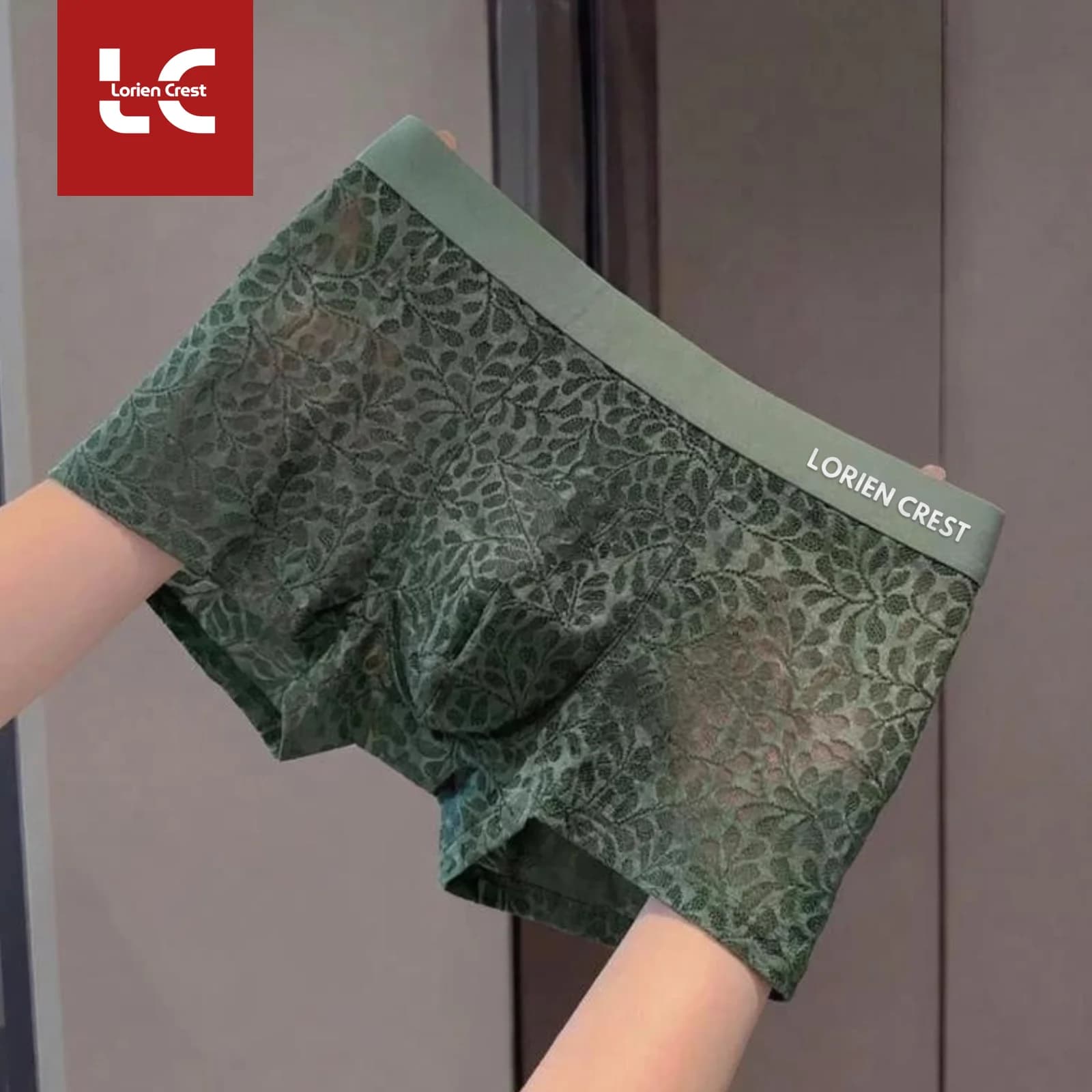 3Pcs Male Breathable Underpants, Cool Nylon Ice Silk Jacquard Lace Boxers, Seamless U Convex Pouch Sensual Men Underwear