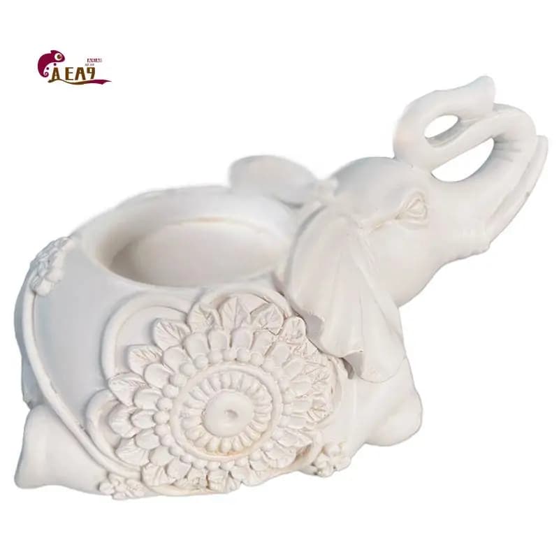 AEA9-Animal Candle Holders Elephant Sculpture Tea Light Candle Holder Deco Small Candle Stick Holders Good Lucky Gift