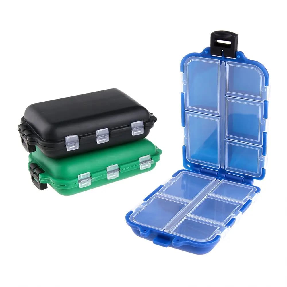 Outdoor Accessory Plastic Square Bait Storage Case Fishing Tackle Boxes Fishhook Box Lure Container