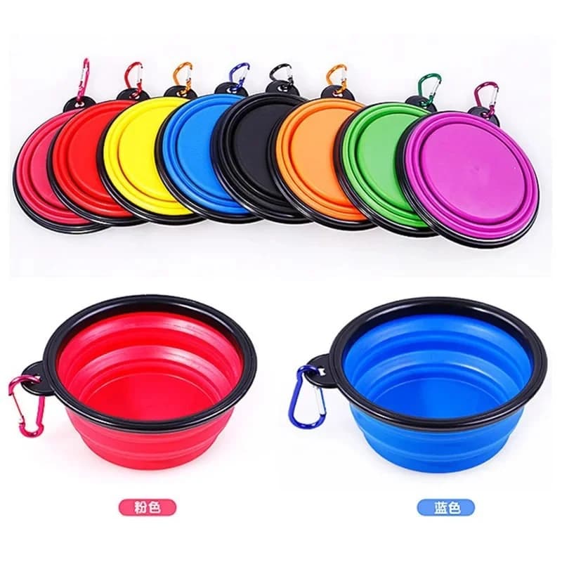 Silicone Pet Folding Bowl, Outdoor Dog Basin, Anti-tipping Dog Food, Dog Rice Bowl, Drinking Bowl, Pet Supplies
