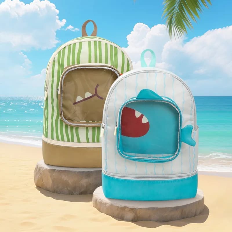 Borsa da Nuoto per Bambini Impermeabile con Separazione Asciutto/Bagnato, Borsa Portatile Leggera per Costumi, Asciugamani e Giocattoli da Spiaggia