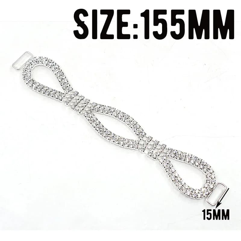 Nuovi stili 2 pezzi 155mm cristallo strass bikini connettori fibbia catena di rame fai da te per abbigliamento/abbigliamento da spiaggia/decorazione di nozze