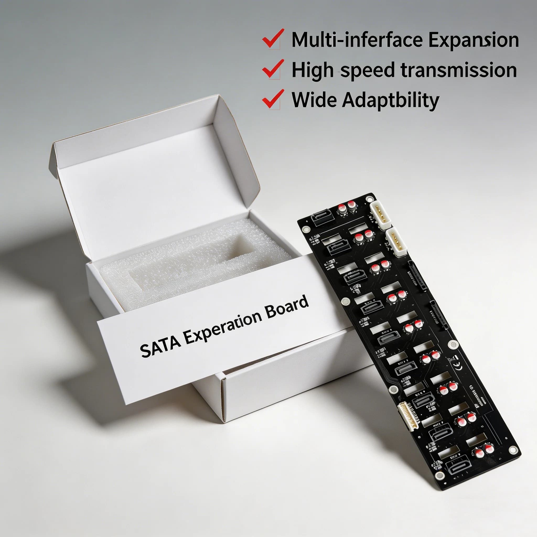 N6 JONSBO Backplane SATA a 9 Bay per Hard Drive 3.5" HDD SSD, Scheda di Espansione per Server/NAS/Chassis di Archiviazione, Scheda di Alimentazione Hot Swap