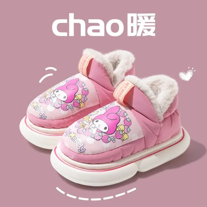 Pantofole in cotone nuove cartoni animati Simpatiche scarpe invernali per bambini morbide, impermeabili, resistenti all'usura, calde scarpe in cotone con tacco a sacco scarpe casual