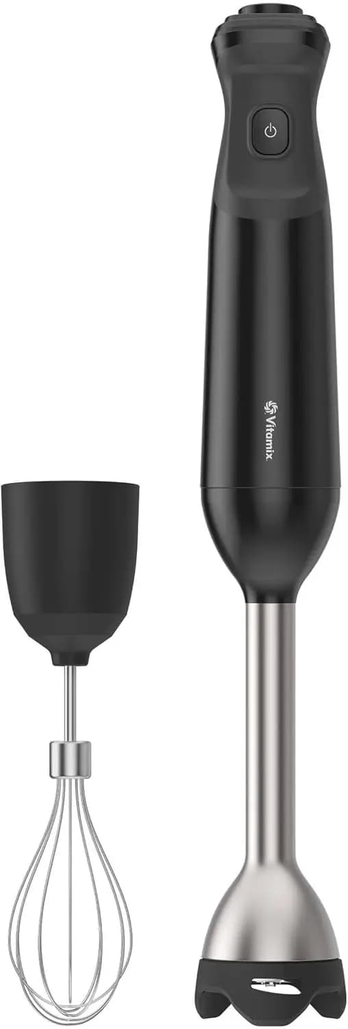 2 speed immersion blender with whip, 350 W stainless steel blade, black