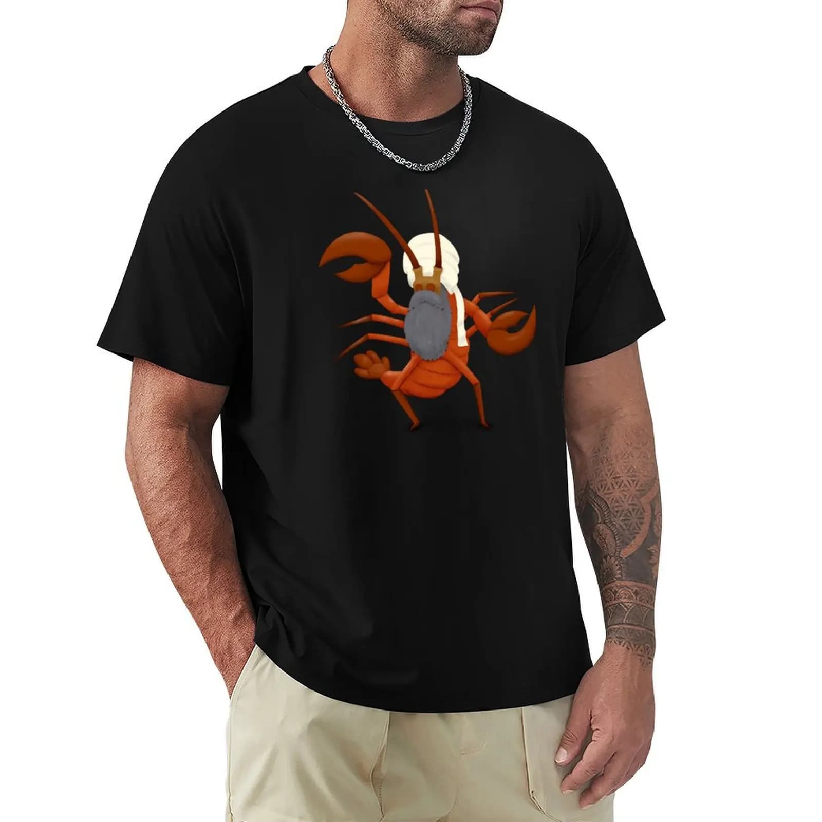 T-shirt Iraq Lobster T-shirt in cotone a maniche corte alla moda casual