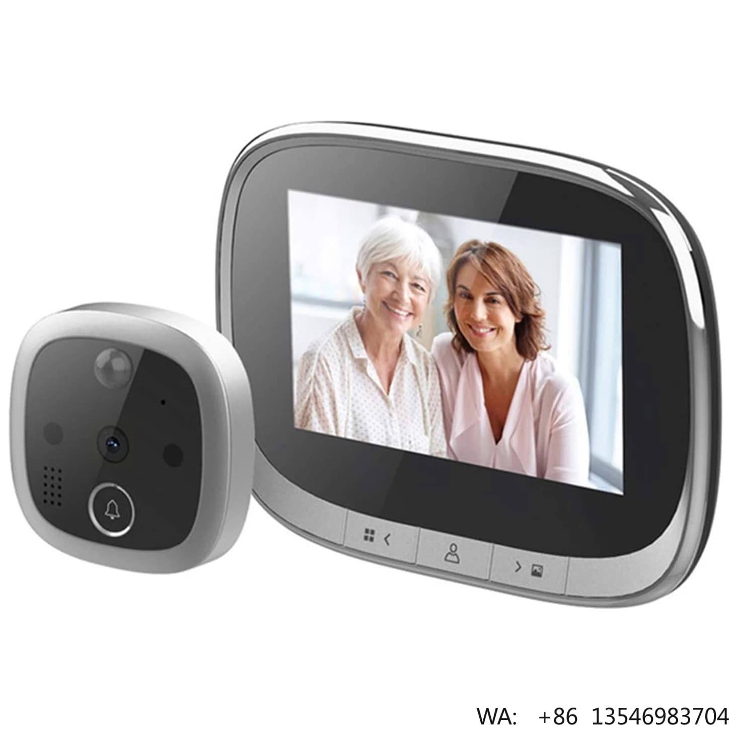 Spioncino Digitale con Schermo LCD da 4,3 Pollici, Rilevamento di Movimento, Videocamera Intelligente con Angolo di Visione di 170 Gradi