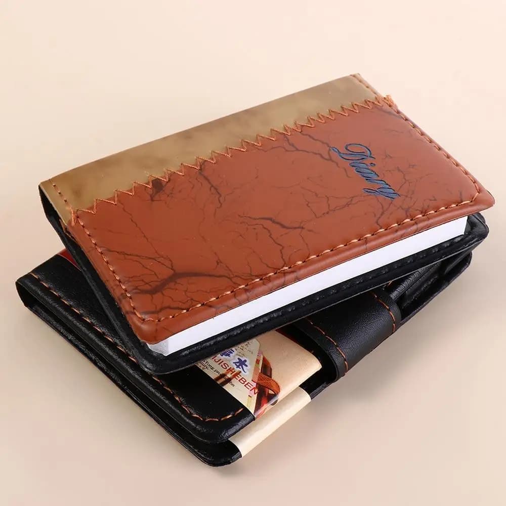 Mini taccuino portatile da lavoro con copertina in PU, agenda, blocco note tascabile, blocchi per appunti, carta da scrittura, taccuino in pelle, materiale scolastico